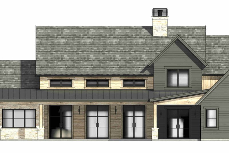 House Design - Exterior - Rear Elevation 1 for Farmhouse House Plan #1096-181 - 4 bed, 4.5 bath