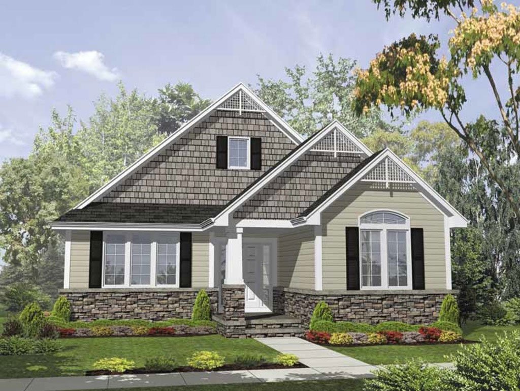 Bungalow Style House Plan - 3 Beds 2 Baths 1800 Sq/Ft Plan #50-126