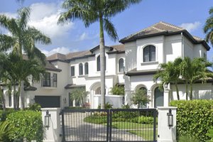 Exterior - Front Elevation 3 for Mediterranean House Plan #548-29 - 6 bed, 7.5 bath