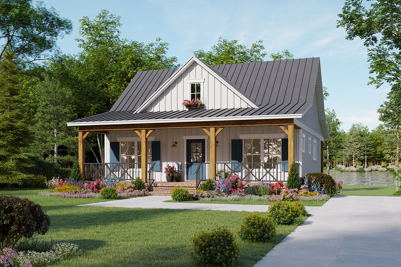 Architectural House Design - Farmhouse Exterior - Front Elevation Plan #21-476