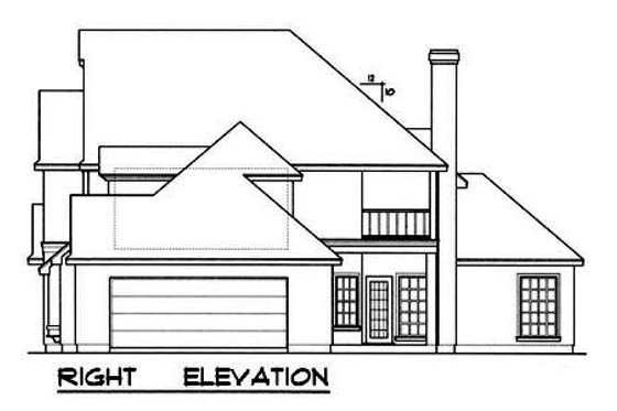 Exterior - Other Elevation 1 for Traditional House Plan #40-260 - 3 bed, 2.5 bath