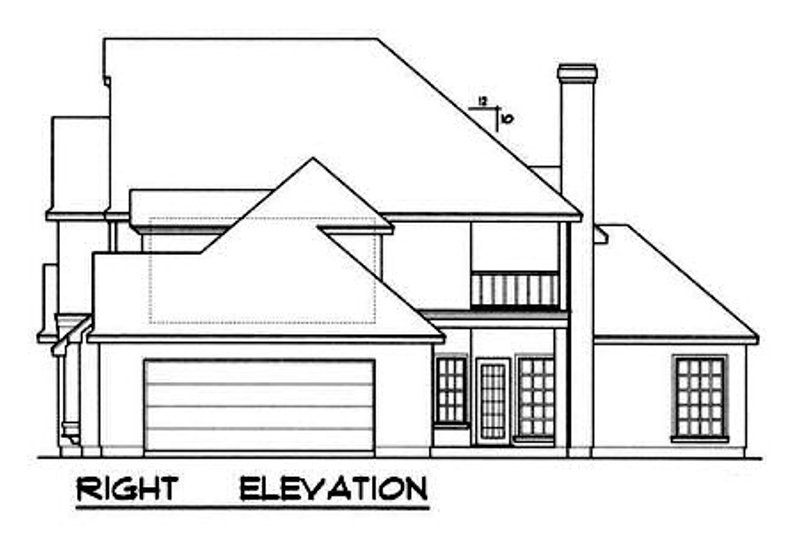 House Blueprint - Exterior - Other Elevation 1 for Traditional House Plan #40-260 - 3 bed, 2.5 bath