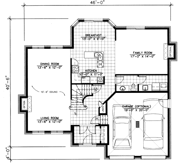 European Floor Plan - Main Floor Plan #138-155