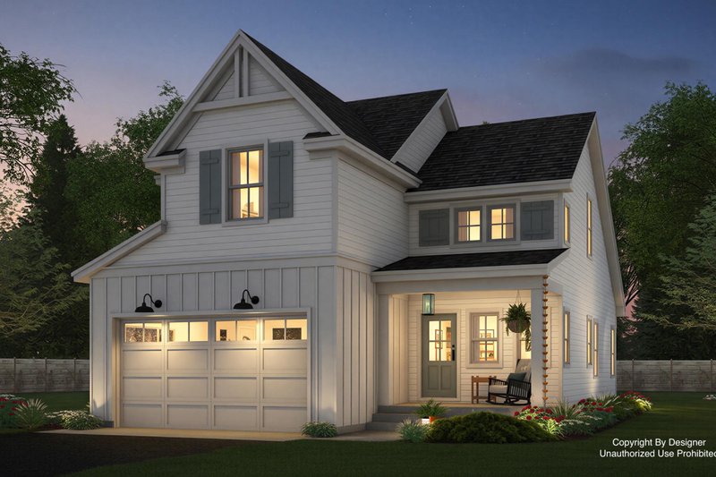 Architectural House Design - Farmhouse Exterior - Front Elevation Plan #51-1509