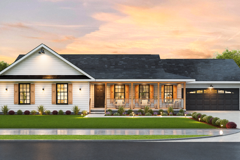 Dream House Plan - Ranch Exterior - Front Elevation Plan #54-652