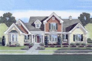 Country Exterior - Front Elevation Plan #46-428