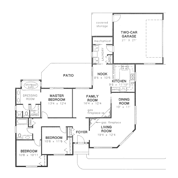Traditional Floor Plan - Main Floor Plan #18-8970