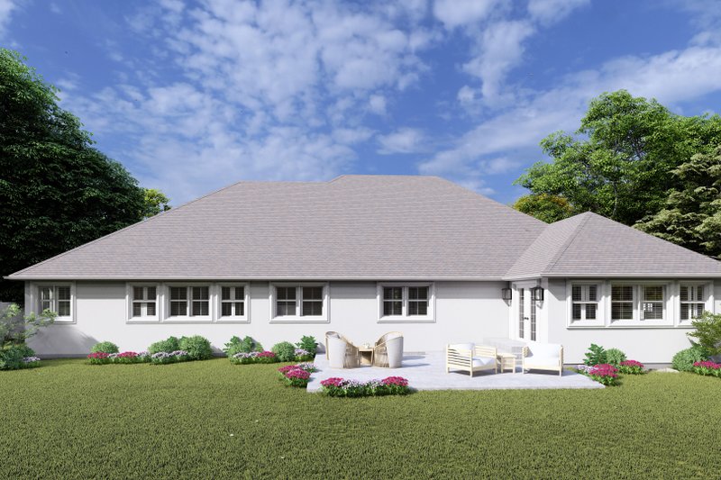 Dream House Plan - Exterior - Rear Elevation for Ranch House Plan #1060-298 - 3 bed, 2 bath