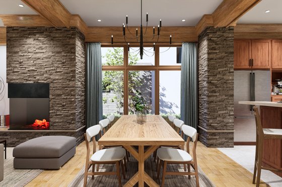 Interior - Dining Room for Contemporary House Plan #54-675 - 3 bed, 2 bath