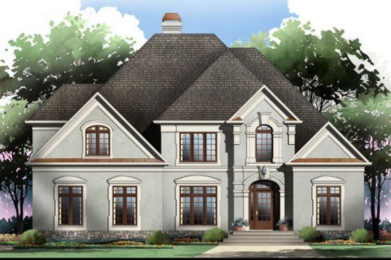 Exterior - Other Elevation 3 for European House Plan #119-130 - 4 bed, 3.5 bath