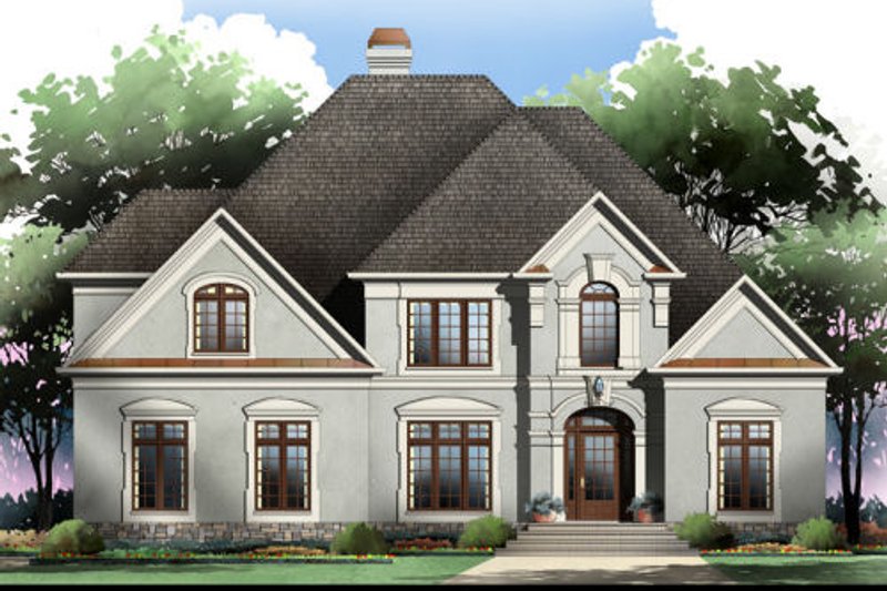 Home Plan - Exterior - Other Elevation 3 for European House Plan #119-130 - 4 bed, 3.5 bath