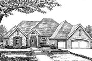 European Style House Plan - 4 Beds 3 Baths 2570 Sq/Ft Plan #310-845 