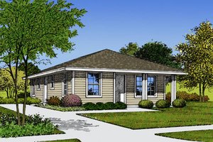 Ranch Exterior - Front Elevation Plan #417-102
