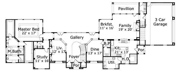 European Floor Plan - Main Floor Plan #411-185
