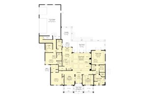 Floor Plan - Main Floor for Farmhouse House Plan #930-540 - 3 bed, 4 bath