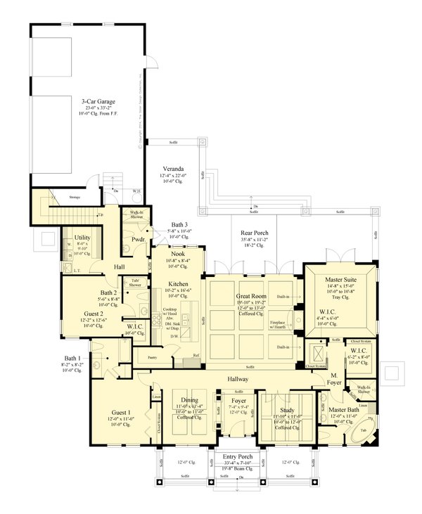 House Blueprint - Farmhouse Floor Plan - Main Floor Plan #930-540