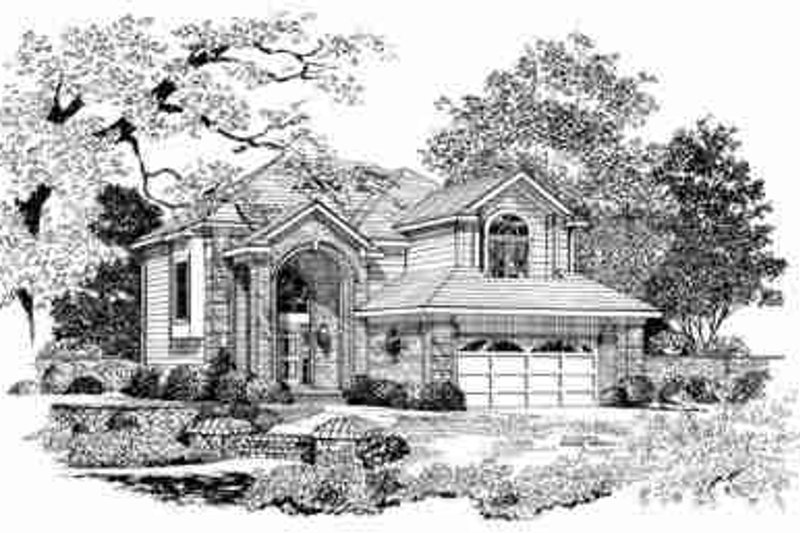 House Blueprint - Traditional Exterior - Front Elevation Plan #72-342