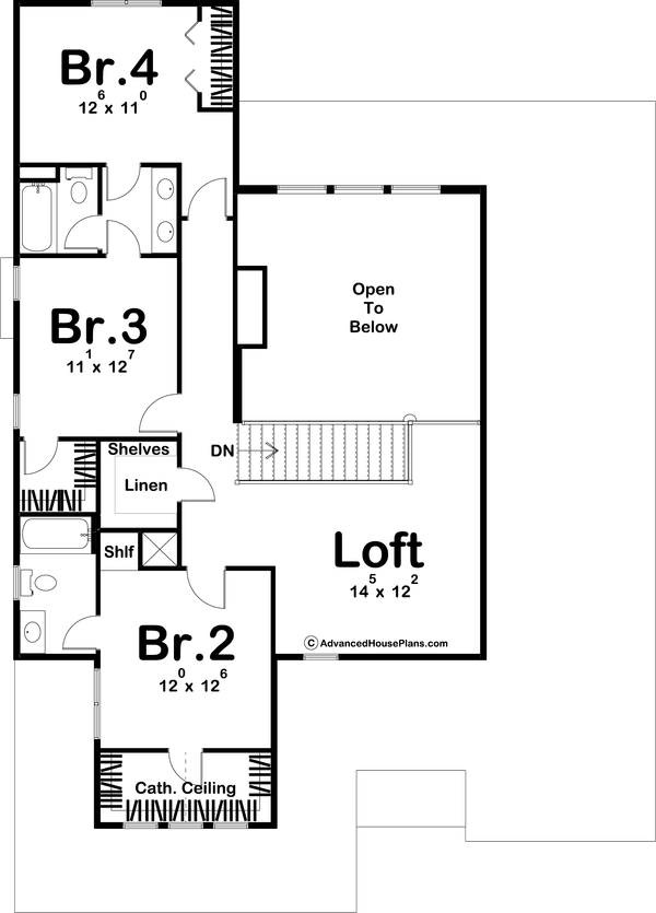 House Plan Design - Modern Floor Plan - Upper Floor Plan #455-284