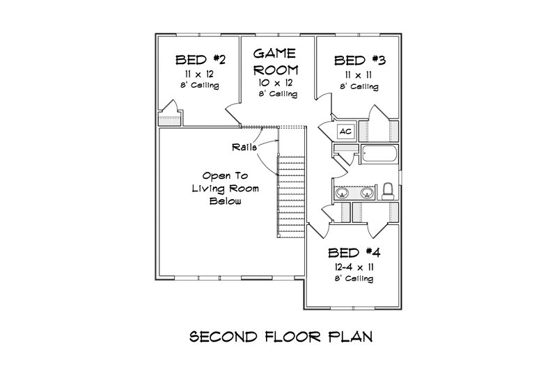 Home Plan - Floor Plan - Upper Floor for Farmhouse House Plan #513-2227 - 4 bed, 2.5 bath