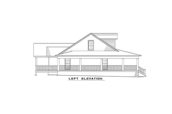Exterior - Other Elevation 2 for Country House Plan #17-235 - 3 bed, 3 bath