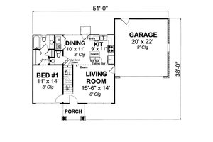 Floor Plan - Main Floor for Country House Plan #513-2058 - 3 bed, 2.5 bath
