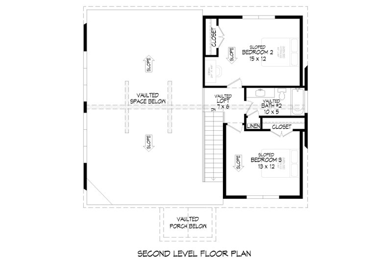 House Plan Design - Floor Plan - Upper Floor for Southern House Plan #932-891 - 3 bed, 2.5 bath