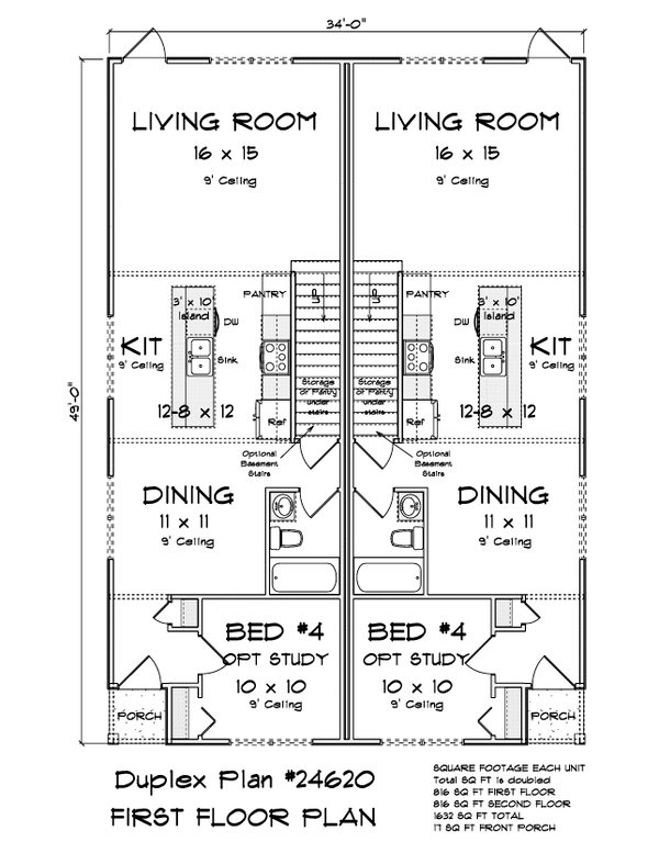 House Blueprint - Traditional Floor Plan - Main Floor Plan #513-2413