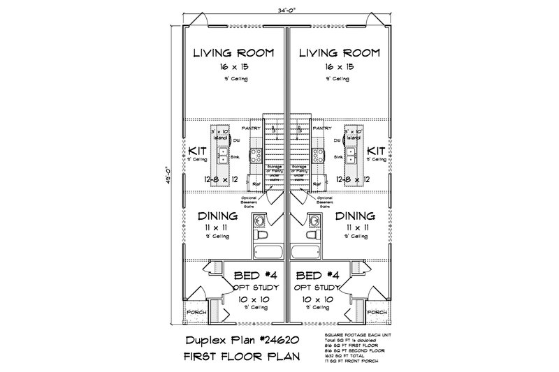 Home Plan - Floor Plan - Main Floor for Traditional House Plan #513-2413 - 8 bed, 6 bath