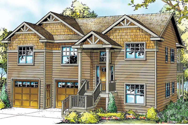 Home Plan - Exterior - Other Elevation 2 for Craftsman House Plan #124-825 - 2 bed, 3 bath