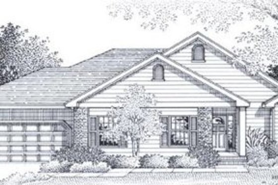 Exterior - Front Elevation for Traditional House Plan #53-145 - 3 bed, 2 bath
