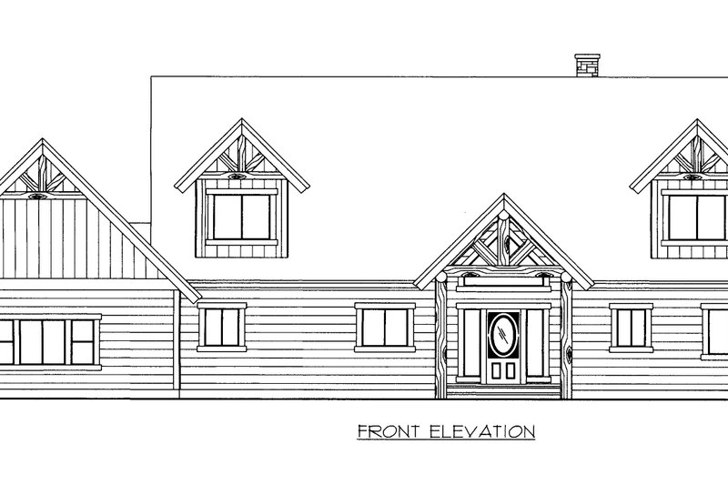 House Blueprint - Exterior - Front Elevation 3 for Craftsman House Plan #117-959 - 3 bed, 2.5 bath