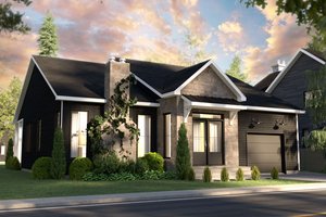 Exterior - Front Elevation 3 for Craftsman House Plan #23-2733 - 2 bed, 2 bath