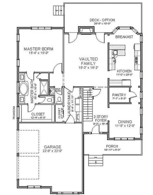 Traditional Style House Plan - 3 Beds 2.5 Baths 2078 Sq/Ft Plan #898-17 ...