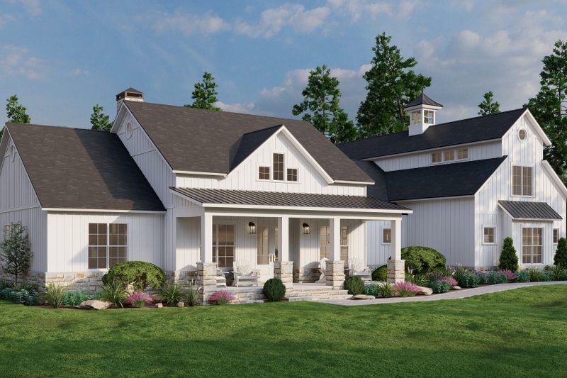 House Blueprint - Exterior - Other Elevation 4 for Farmhouse House Plan #923-350 - 4 bed, 3.5 bath