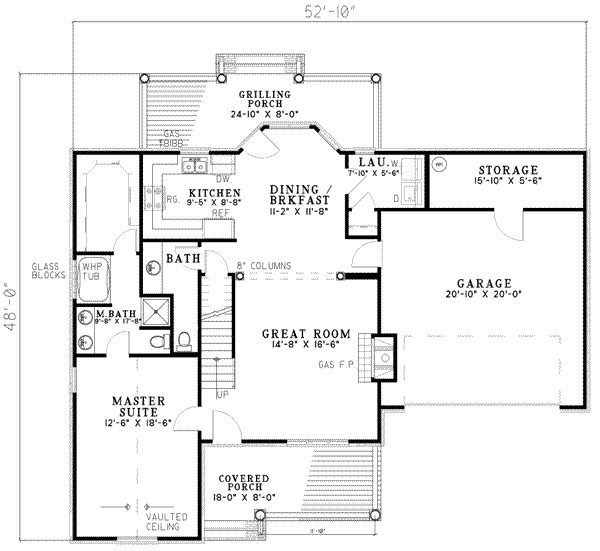 Dream House Plan - Country Floor Plan - Main Floor Plan #17-561