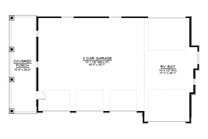 House Blueprint - Floor Plan - Main Floor for Craftsman House Plan #1064-146, 0 bath