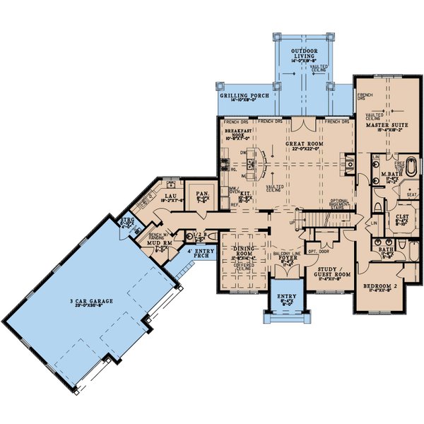 European Floor Plan - Main Floor Plan #17-3447