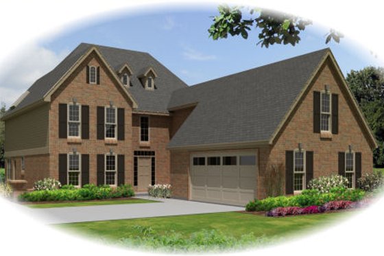 Exterior - Front Elevation for European House Plan #81-13879 - 3 bed, 2.5 bath