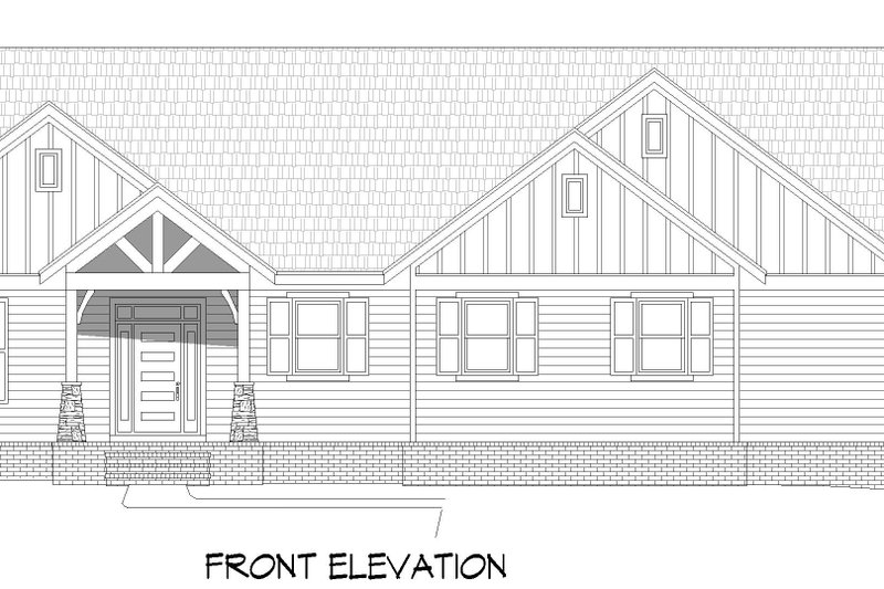 House Plan Design - Exterior - Front Elevation 3 for Contemporary House Plan #932-953 - 3 bed, 2.5 bath