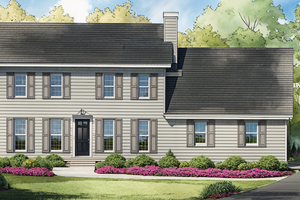 Colonial Exterior - Front Elevation Plan #30-289