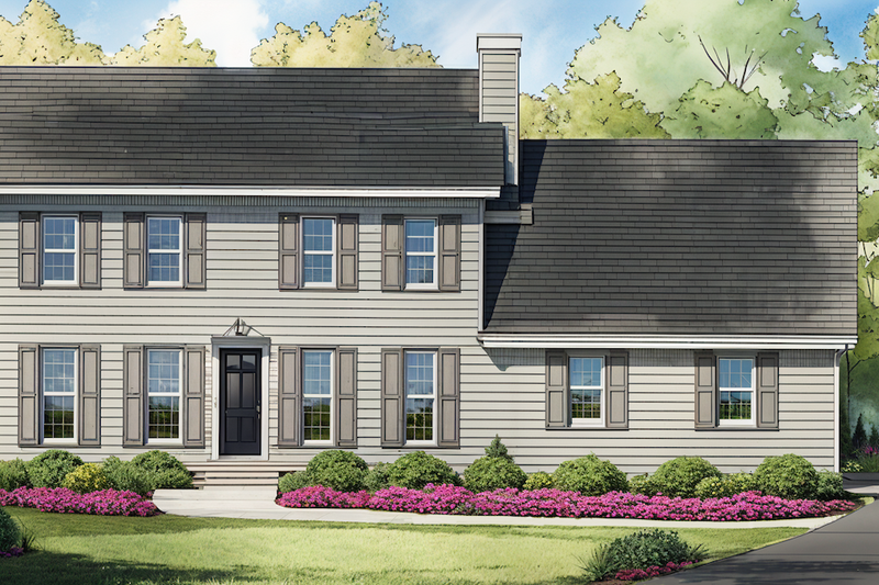 Colonial Style House Plan - 3 Beds 2.5 Baths 2057 Sq/Ft Plan #30-289