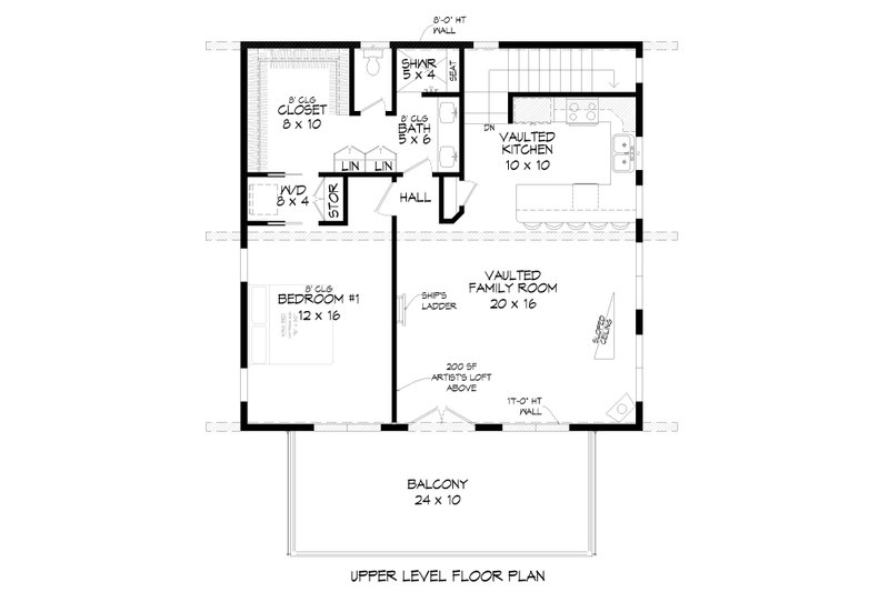Architectural House Design - Floor Plan - Main Floor for Contemporary House Plan #932-67 - 2 bed, 2 bath