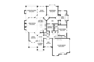 Floor Plan - Main Floor for Country House Plan #132-204 - 3 bed, 3.5 bath