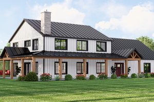 Exterior - Front Elevation for Barndominium House Plan #1064-313 - 5 bed, 3 bath