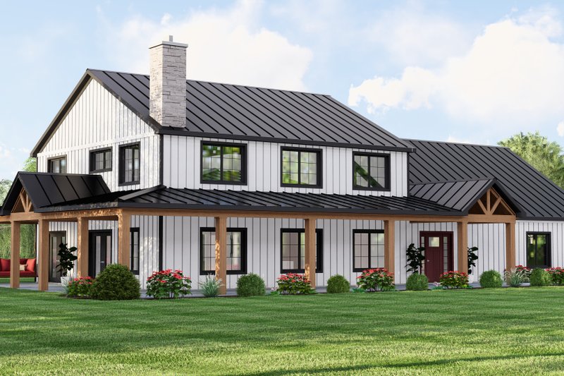 Dream House Plan - Exterior - Front Elevation 3 for Barndominium House Plan #1064-313 - 5 bed, 3 bath