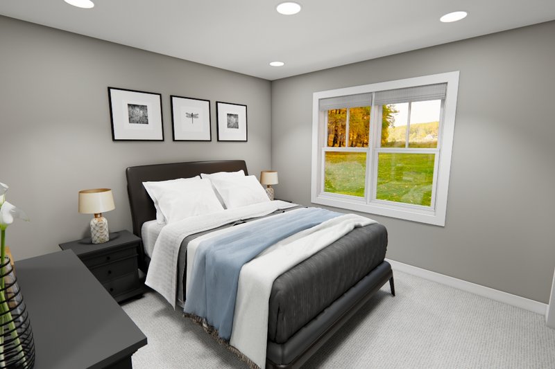 Architectural House Design - Interior - Bedroom 2 for Bungalow House Plan #51-1372 - 4 bed, 3.5 bath