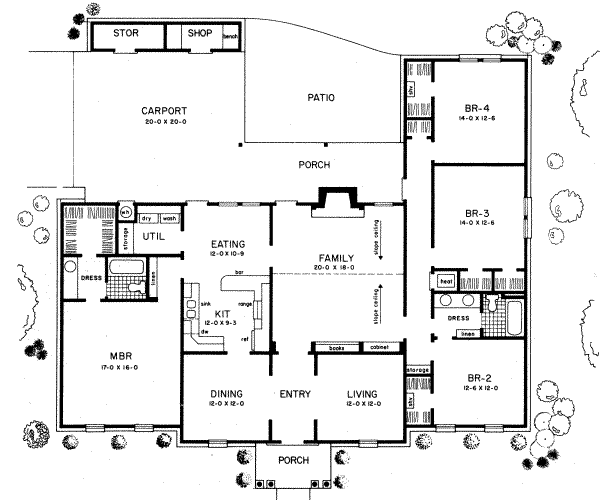 Cottage Floor Plan - Main Floor Plan #36-293