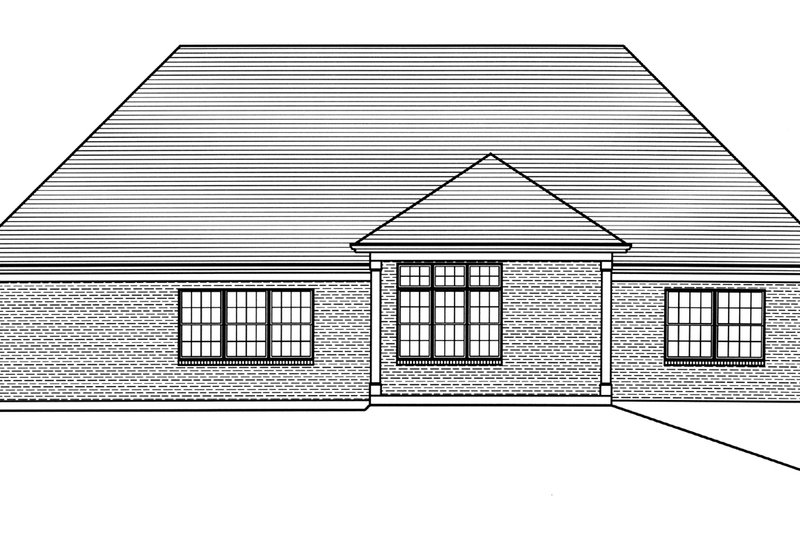 Home Plan - Exterior - Rear Elevation for Ranch House Plan #46-902 - 3 bed, 2.5 bath
