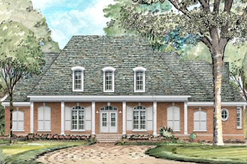 Colonial Style House Plan - 4 Beds 4.5 Baths 4214 Sq/Ft Plan #424-219