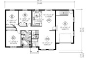 Country Style House Plan - 3 Beds 1 Baths 1220 Sq/Ft Plan #25-4227 